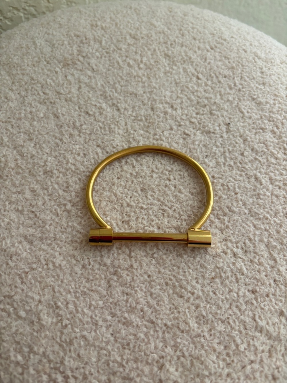 Adornia Gold Plated Bar Screw Bracelet